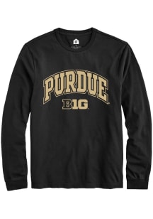 Mens Purdue Boilermakers Black Rally Arch Logo Tee