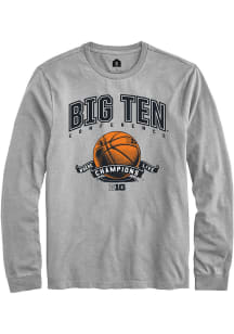 Mens Big Ten Grey Rally Basketball Ribbon Tee