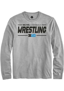 Mens Big Ten Grey Rally Wrestling Tee