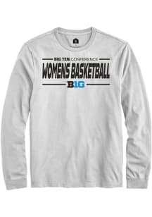 Mens Big Ten White Rally Womens Basketball Tee