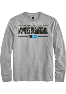 Mens Big Ten Grey Rally Womens Basketball Tee