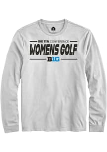 Mens Big Ten White Rally Womens Golf Tee