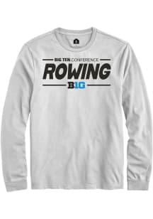 Rally Big Ten White Rowing Long Sleeve T Shirt