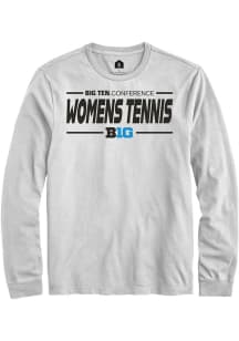 Mens Big Ten White Rally Womens Tennis Tee