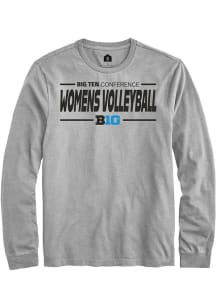 Mens Big Ten Grey Rally Womens Volleyball Tee