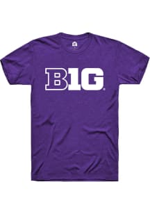 Big Ten Purple Rally Primary Logo Short Sleeve T Shirt