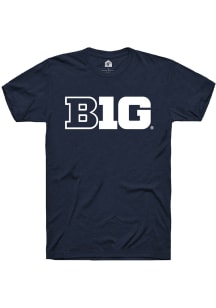 Big Ten Navy Blue Rally Primary Logo Short Sleeve T Shirt