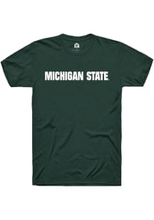 Rally Michigan State Spartans Green Wordmark Short Sleeve T Shirt
