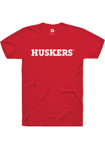 Rally Nebraska Cornhuskers Red Wordmark Short Sleeve T Shirt