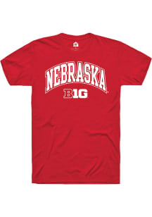 Rally Nebraska Cornhuskers Red Arch Logo Short Sleeve T Shirt