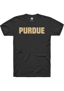 Purdue Boilermakers Black Rally Wordmark Short Sleeve T Shirt