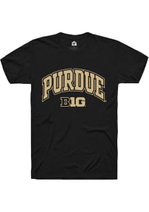 Purdue Boilermakers Black Rally Arch Logo Short Sleeve T Shirt