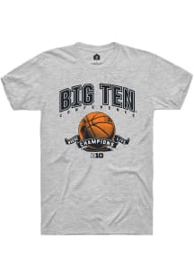 Big Ten White Rally Basketball Ribbon Short Sleeve T Shirt