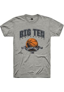 Big Ten Grey Rally Basketball Ribbon Short Sleeve T Shirt