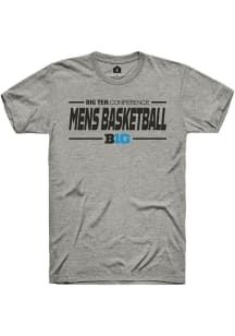 Big Ten Grey Rally Mens Basketball Short Sleeve T Shirt