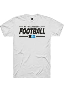 Big Ten White Rally Football Short Sleeve T Shirt