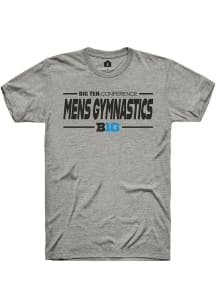 Big Ten Grey Rally Mens Gymnastics Short Sleeve T Shirt