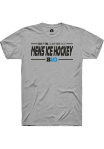 Big Ten Grey Rally Mens Ice Hockey Short Sleeve T Shirt