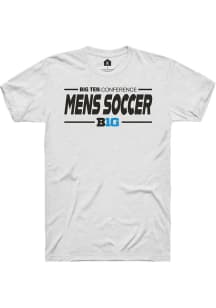 Big Ten White Rally Mens Soccer Short Sleeve T Shirt