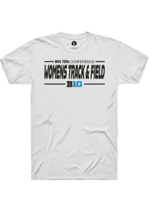 Big Ten White Rally Womens Track &amp; Field Short Sleeve T Shirt