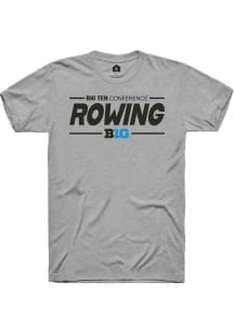 Rally Big Ten Grey Rowing Short Sleeve T Shirt