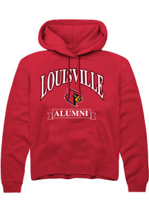 Rally Louisville Cardinals Mens Red Alumni Banner Long Sleeve Hoodie
