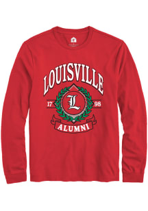 Rally Louisville Cardinals Red Alumni Wreath Long Sleeve T Shirt