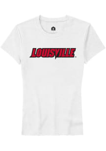 Rally Louisville Cardinals Womens White Alt Logo Short Sleeve T-Shirt