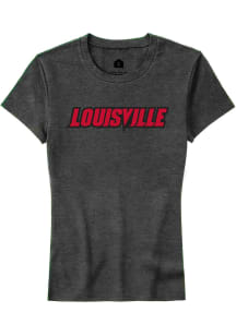 Rally Louisville Cardinals Womens Charcoal Alt Logo Short Sleeve T-Shirt