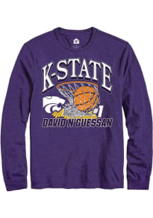 David N’Guessan Rally Mens Purple K-State Wildcats NIL Name Number Net Tee