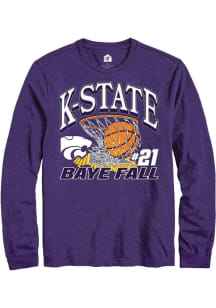 Baye Fall Rally Mens Purple K-State Wildcats NIL Name Number Net Tee