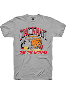 Day Day Thomas Grey Cincinnati Bearcats NIL Name Number Net Short Sleeve T Shirt