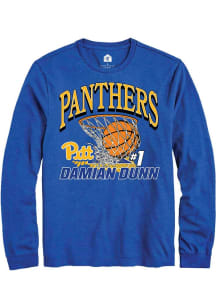 Damian Dunn Rally Mens Blue Pitt Panthers NIL Name Number Net Tee