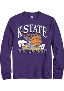 Dug McDaniel Rally Mens Purple K-State Wildcats NIL Name Number Net Tee