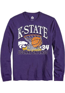 Ugonna Onyenso Rally Mens Purple K-State Wildcats NIL Name Number Net Tee