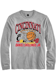 Daniel Skillings Jr. Rally Mens Grey Cincinnati Bearcats NIL Name Number Net Tee