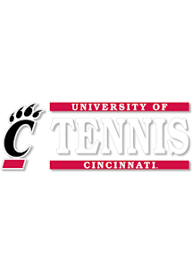 Cincinnati Bearcats 6x2 Tennis Auto Decal - Red