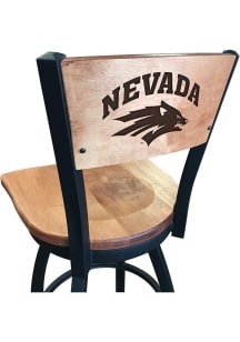 Nevada Wolf Pack Maple Seat Maple Back Swivel Pub Stool - Brown
