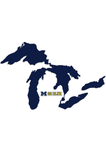 Michigan Wolverines 3x5 Auto Decal - Blue