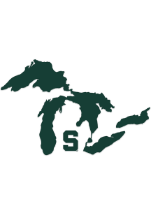 Michigan State Spartans 3x5 Auto Decal - Green