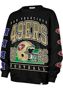 47 San Francisco 49ers Womens Black Go Big Crew Sweatshirt