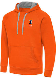 Antigua Illinois Fighting Illini Mens Orange Victory Law Long Sleeve Hoodie