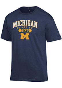 Champion Michigan Wolverines Navy Blue Class of 2026 Jersey Short Sleeve T Shirt