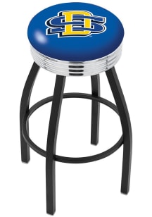 South Dakota State Jackrabbits 3 Ring Chrome Seat Pub Stool - Black