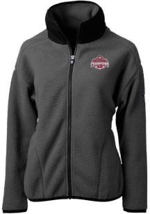 Womens Ohio State Buckeyes Dark Grey Cutter and Buck 2024 Football National Champion Cascade She..