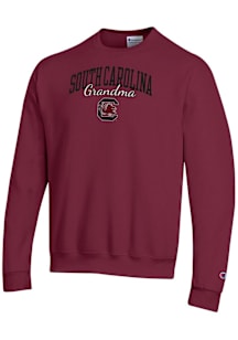 Champion South Carolina Gamecocks Mens Red Grandma Script Powerblend Long Sleeve Crew Sweatshirt