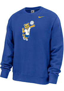 Mens Pitt Panthers Blue Nike Volleyball Roc Club Fleece Crew Sweatshirt
