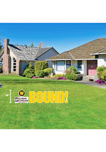 White Western Michigan Broncos Bound Yard Sign