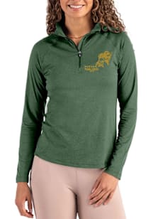 Cutter and Buck North Dakota State Bison Womens Green Vintage Coastline Qtr Zip