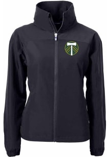 Cutter and Buck Portland Timbers Womens Black Charter Eco Light Weight Jacket